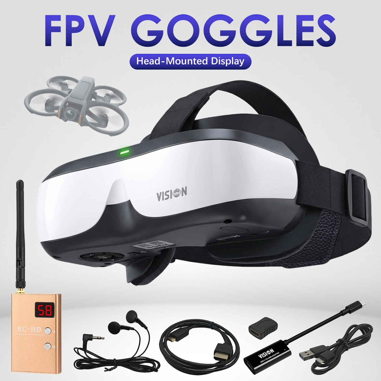 ชุดแว่นตาดูวิดีโอ FPV แบบติดศี - Skyzone Sky04O Pro Fpv Goggles บทวิจารณ์และราคา